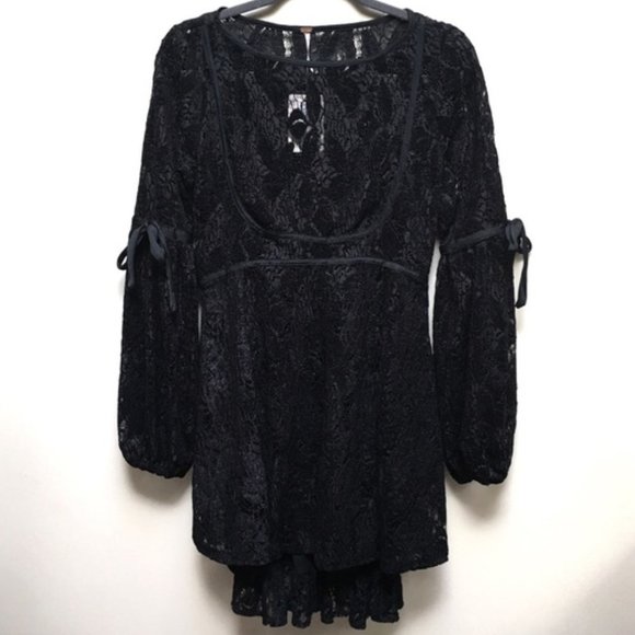 Hobo New FREE PEOPLE Ruby Lace Mini Dress sz M - Picture 6 of 8
